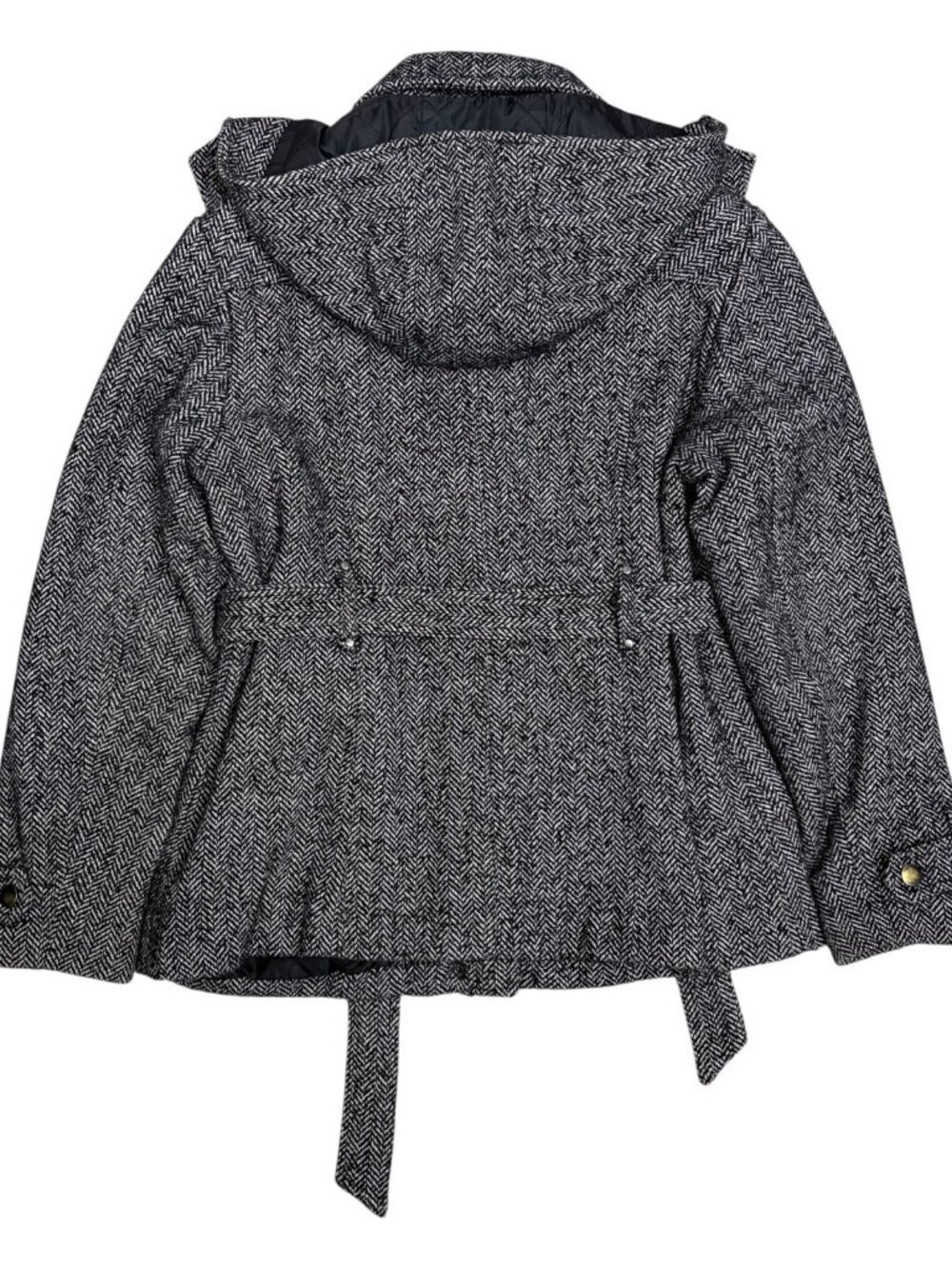 SAWYER OF NAPA 100% Wool Coat Luxury Winter Casual Jacket Womens Large - Picture 5 of 7